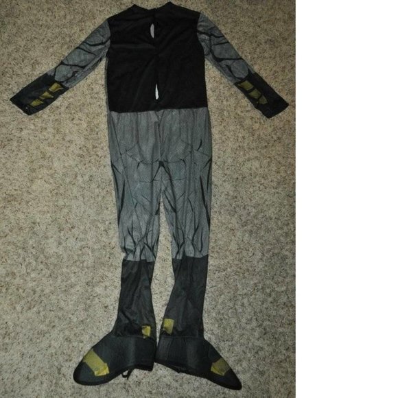 Batman Halloween Costume 4/6 Jumpsuit w/ Boot Tops 4 Pc Boys Justice League - Picture 5 of 7